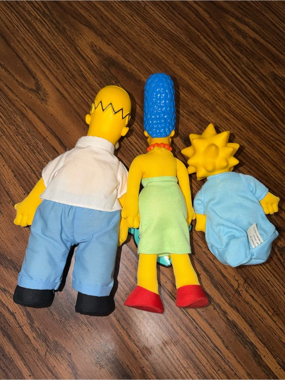 Licensed Yellow Family Plush Toy Set - Homer, Marge & Maggie - Yellow/Blue/Green